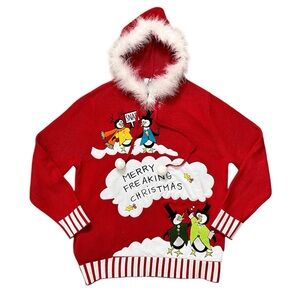 Nordstrom Christmas Sweater Merry Freaking Christmas Holiday L Large XL New